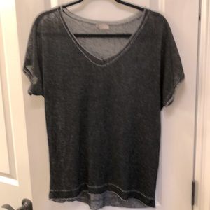 Black slub style top